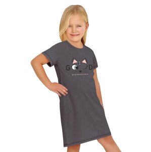 Dívčí noční košile s obrázkem Kitty 2971a/32 Taro Barva/Velikost: grafit (šedá) / 146