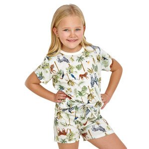 Dívčí vzorované pyžamo Daisy 2908/2909/31 Taro Barva/Velikost: bílá / 128