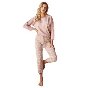 Dámské pyžamo s obrázkem Gabrielle 2974 Taro Barva/Velikost: cappucino / XL