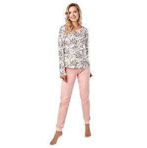 Dámské vzorované pyžamo Gardenia 2998 Taro Barva/Velikost: růžová (pink) / XL