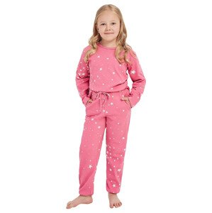 Dívčí vzorované pyžamo Eryka 3030/3031 Taro Barva/Velikost: růžová (pink) / 122
