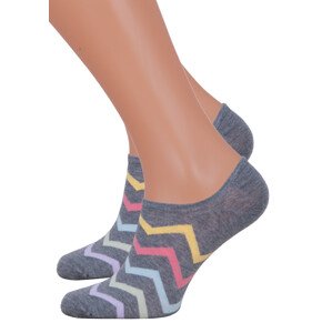 Dámské nízké ponožky 113/031 MORE Barva/Velikost: šedá melír / 38/40