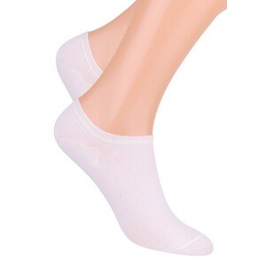 Pánské nízké ponožky jednobarevné 007 Steven Barva/Velikost: bílá / 41/43