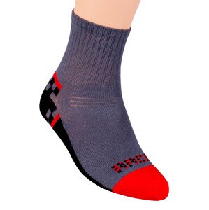 Chlapecké klasické ponožky s nápisem Race 014/62 Steven Barva/Velikost: jeans tmavá / 29/31