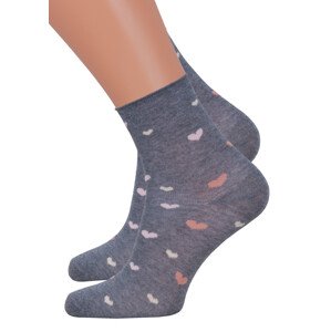Dívčí klasické ponožky 014/431 Steven Barva/Velikost: šedá melír / 32/34