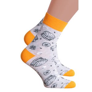 Chlapecké klasické ponožky 022/256 Steven Barva/Velikost: světlý melír / 35/37
