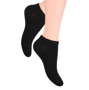 Pánské nízké ponožky jednobarevné 024 Steven Barva/Velikost: černá / 41/43