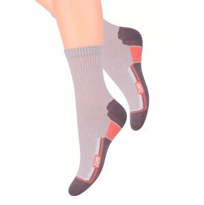 Dámské sportovní ponožky s nápisem Jump 98 Steven 026 Barva/Velikost: béžová / 38/40
