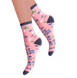 Dívčí klasické ponožky 033/010 STEVEN Barva/Velikost: růžová (pink) / 32/34