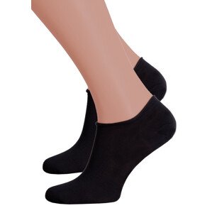 Dámské jednobarevné nízké ponožky 041 Steven Barva/Velikost: černá / 35/37