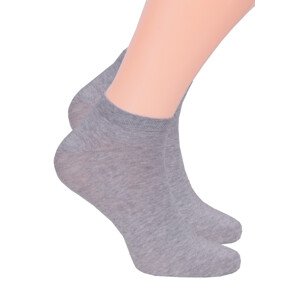 Pánské kotníkové ponožky jednobarevné 045 STEVEN Barva/Velikost: světlý melír / 41/43