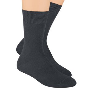 Pánské zdravotní ponožky s lemem 048 STEVEN Barva/Velikost: grafit (šedá) / 41/43