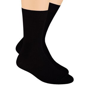 Pánské zdravotní ponožky s lemem 048 STEVEN Barva/Velikost: černá / 41/43