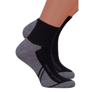 Chlapecké kotníkové ponožky 054/212 STEVEN Barva/Velikost: nero / grey / 38/40