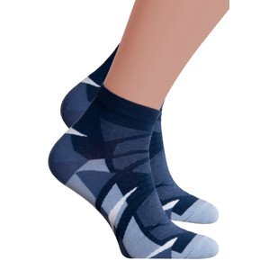 Pánské kotníkové ponožky 054 Steven Barva/Velikost: granát (modrá) / 41/43