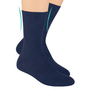 Pánské zdravotní ponožky s lemem 055 STEVEN Barva/Velikost: granát (modrá) / 44/46
