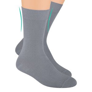 Pánské zdravotní ponožky s lemem 055 STEVEN Barva/Velikost: šedá / 41/43