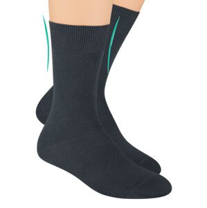 Pánské zdravotní ponožky s lemem 055 STEVEN Barva/Velikost: grafit (šedá) / 41/43