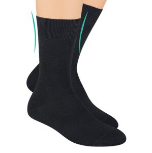 Pánské zdravotní ponožky s lemem 055 STEVEN Barva/Velikost: černá / 41/43