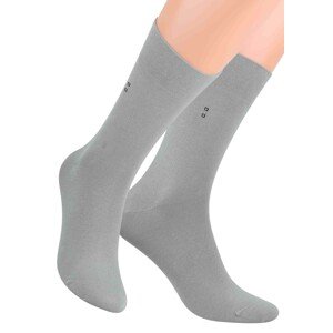 Pánské oblekové ponožky se vzorem kostek 056/2 STEVEN Barva/Velikost: šedá světlá / 39/41