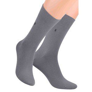 Pánské oblekové ponožky se vzorem kostek 056/2 STEVEN Barva/Velikost: šedá / 45/47