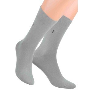 Pánské oblekové ponožky se vzorem kosočtverce 056/3 STEVEN Barva/Velikost: šedá světlá / 42/44