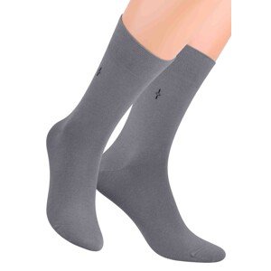 Pánské oblekové ponožky se vzorem kosočtverce 056/3 STEVEN Barva/Velikost: šedá / 45/47