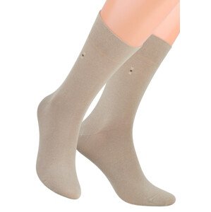 Pánské oblekové ponožky se vzorem šipek 056/4 STEVEN Barva/Velikost: béžová tmavá / 39/41