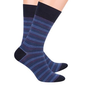 Pánské oblek ponožky se vzorem drobných proužků STEVEN 056/74 Barva/Velikost: fialová / 39/41