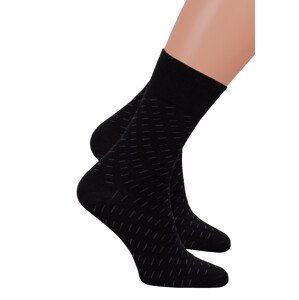 Pánské klasické ponožky 056/152 Steven Barva/Velikost: černá / 45/47