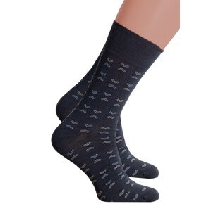 Pánské klasické společenské ponožky 056/175 STEVEN Barva/Velikost: grafit (šedá) / 45/47