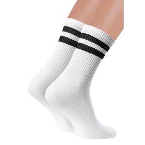 Pánské klasické ponožky 057/337 Steven Barva/Velikost: bílá / 41/43