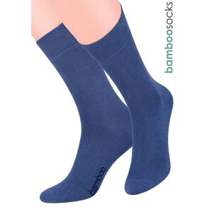 Dámské klasické ponožky z bambusového vlákna 086 STEVEN Barva/Velikost: jeans / 38/40