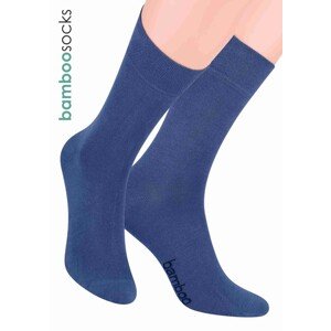 STEVEN Pánské klasické ponožky z bambusového vlákna 086 Barva/Velikost: modrá / 44/46