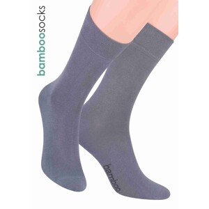 STEVEN Pánské klasické ponožky z bambusového vlákna 086 Barva/Velikost: šedá / 41/43