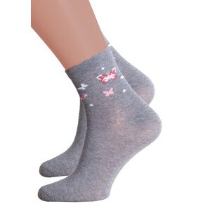 Dámské klasické ponožky Steven 099/803 Barva/Velikost: šedá melír / 35/37