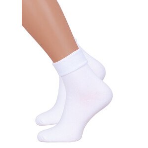 Dámské froté bavlněné ponožky 110/001 Steven Barva/Velikost: bílá / 35/37