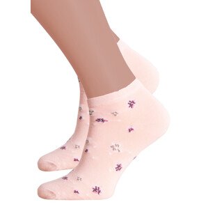 Dámské kotníkové ponožky 114/108 STEVEN Barva/Velikost: růžová (pink) / 35/37