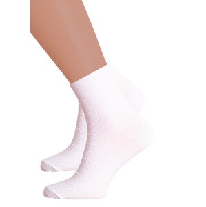 Dámské klasické jednobarevné ponožky 125 STEVEN Barva/Velikost: bílá / 35/37