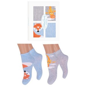 Dívčí klasické vzorované ponožky 144/006 Steven Barva/Velikost: mix barev / 17/19