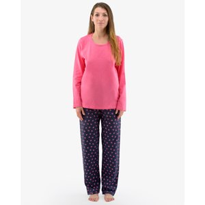 Gina Výhodné balení 5 kusů - Pyžamo dlouhé dámské 19137P Barva/Velikost: purpurová, lékořice / XL/XXL