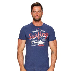 Pánské tričko s nápisem Surfing Fabio Barva/Velikost: modrá melír / M/L