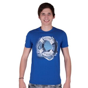 Pánské tričko s nápisem Wecome on board Fabio Barva/Velikost: modrá / L/XL