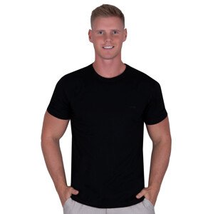 Pánské jednobarevné tričko s krátkým rukávem TDS Barva/Velikost: černá / S/M