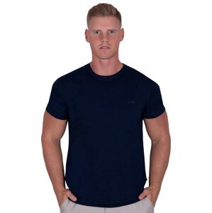 Pánské jednobarevné tričko s krátkým rukávem TDS Barva/Velikost: granát (modrá) / S/M