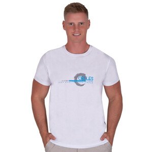 Pánské jednobarevné tričko s krátkým rukávem TDS Barva/Velikost: bílá / XL/XXL