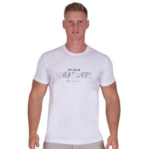 Pánské jednobarevné tričko s krátkým rukávem TDS Barva/Velikost: bílá / XXL/3XL
