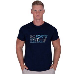 Pánské jednobarevné tričko vzor 329 TDS Barva/Velikost: granát (modrá) / S/M