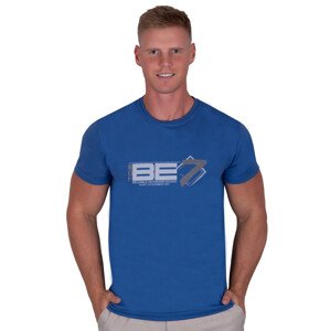 Pánské jednobarevné tričko s krátkým rukávem TDS Barva/Velikost: modrá / XXL/3XL
