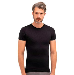 Pánské tričko Merino SS11030 BRUBECK Barva/Velikost: černá / M/L